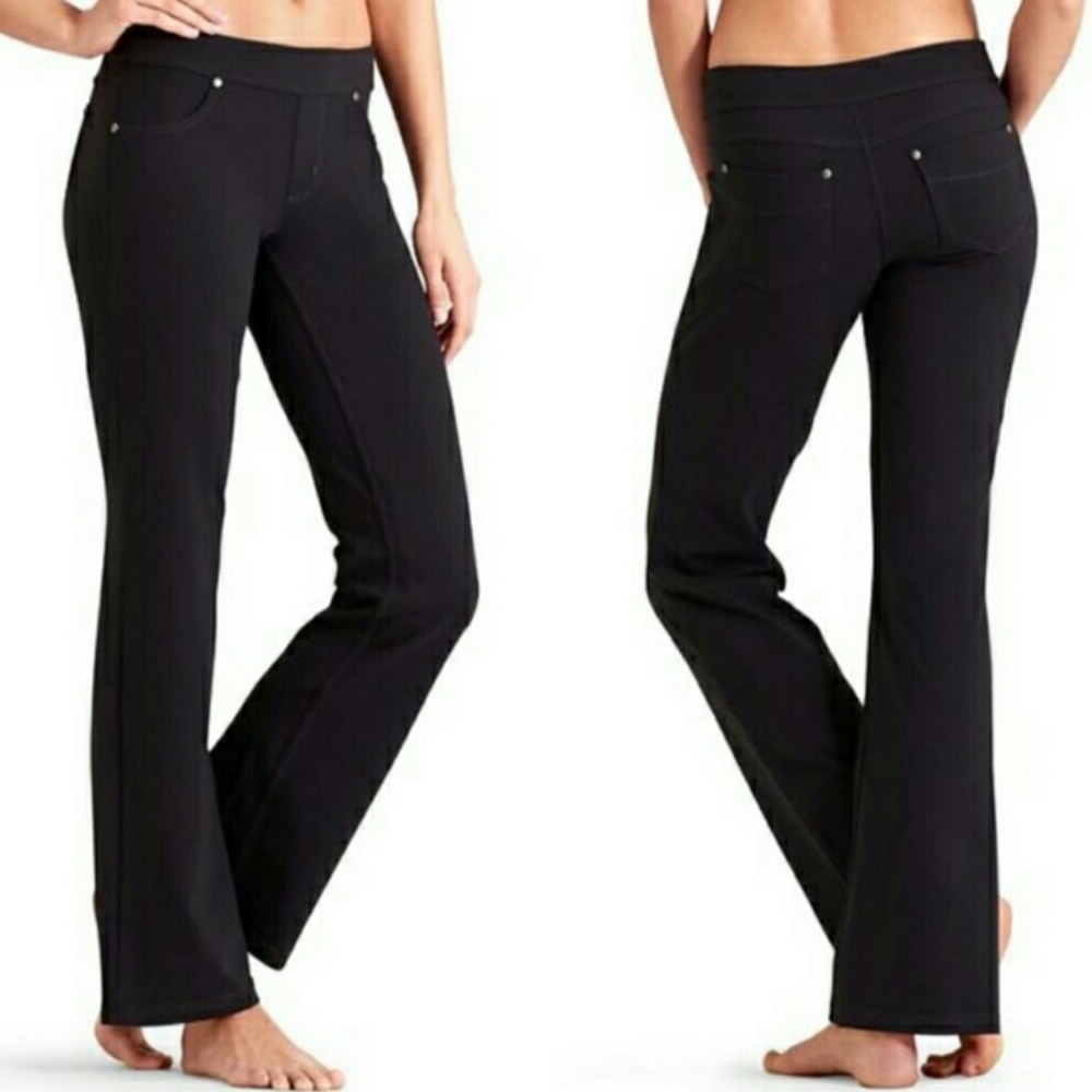 Athleta Bettona Black Yoga Straight Leg Pants